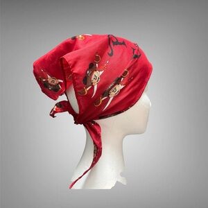 Disney Pirates of the Carribean Red Printed Headscarf